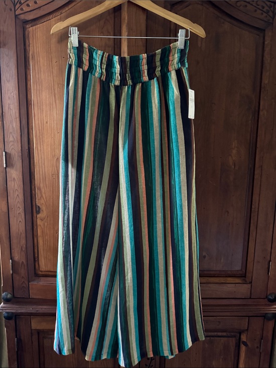 Anthropologie Pants - NWT ANTHROPOLOGIE MULTI STRIPE LINEN BLEND SOMERSET PANTS. SIZE S.
